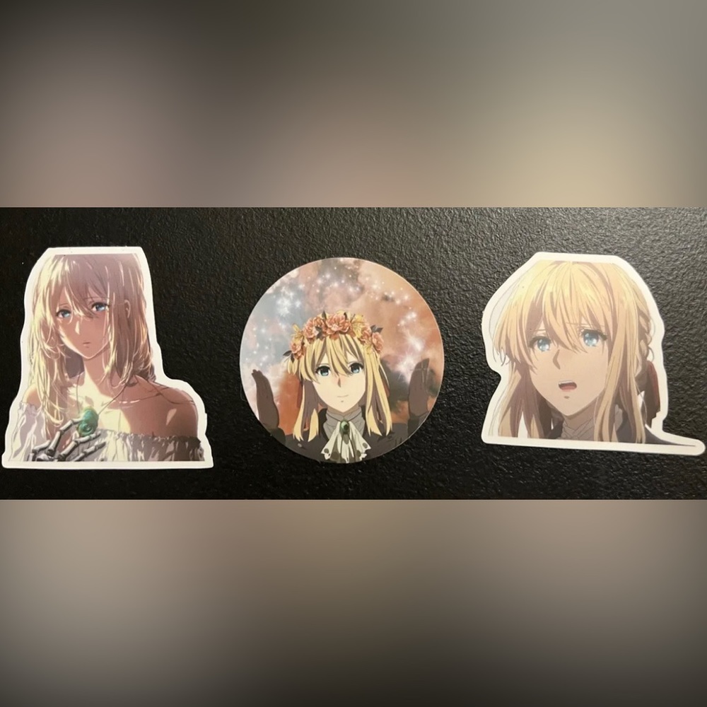 Violet Evergarden Anime Sticker Assorted Lot of 3- Violet